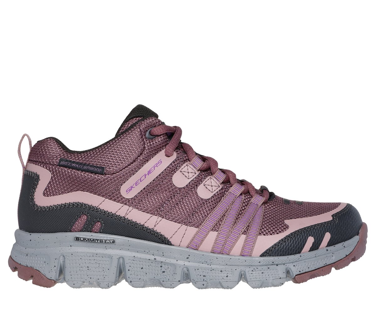 Skechers Dames Waterproof: Summits AT - Wynnwood CM Houtskool/Zwart, Maat 35, Medium