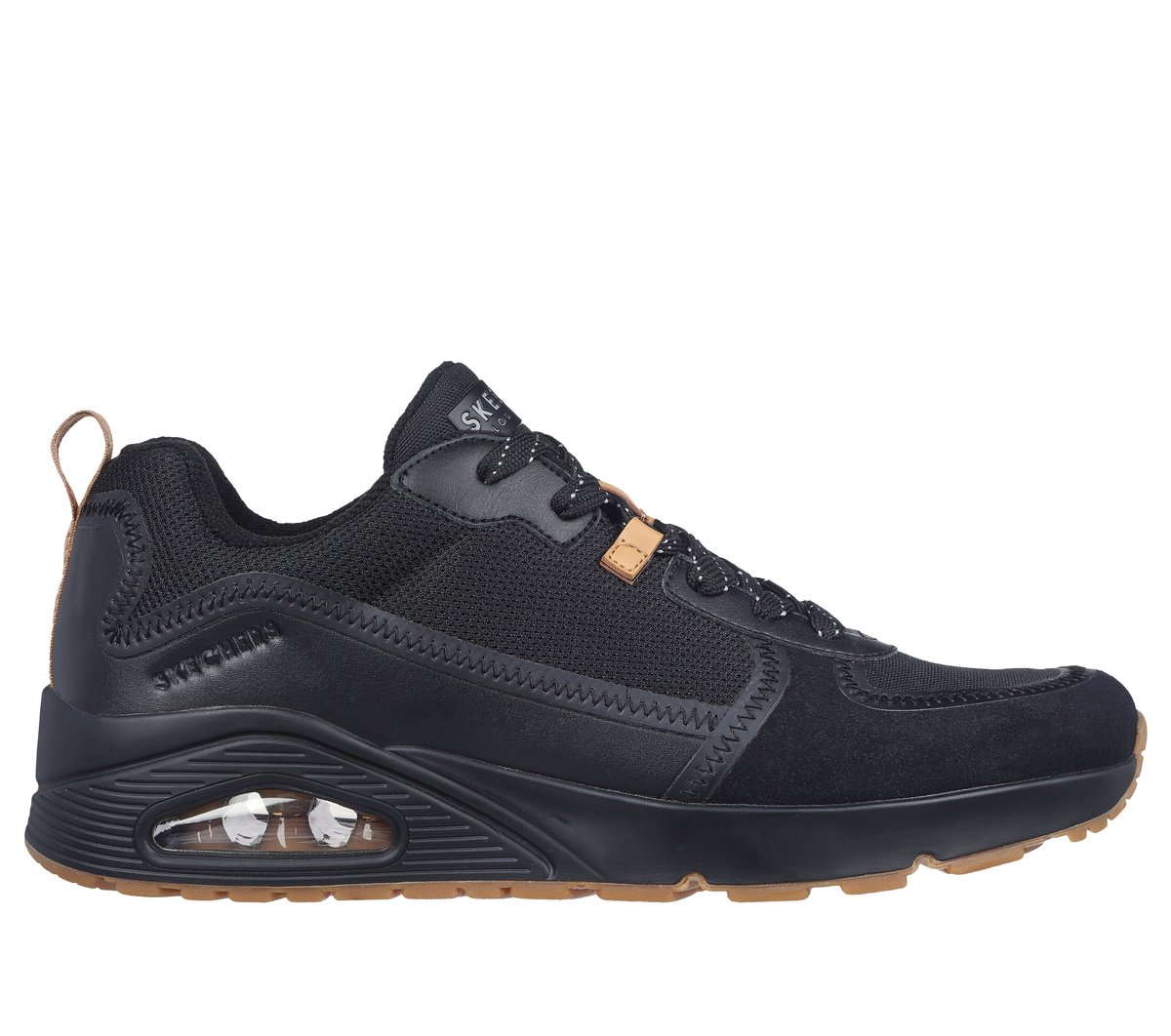 Skechers Uno - Layover Chaussures Moyen Width en Noir, Pointure 48.5