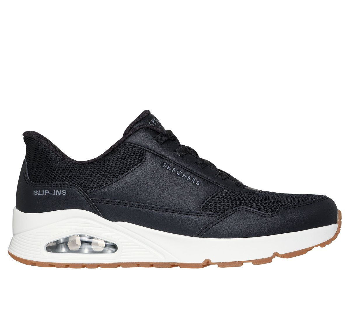 SKECHERS Slip-Ins ブラックカジュアルシューズ スケッチャーズ（SKECHERS）（メンズ）カジュアルシューズ