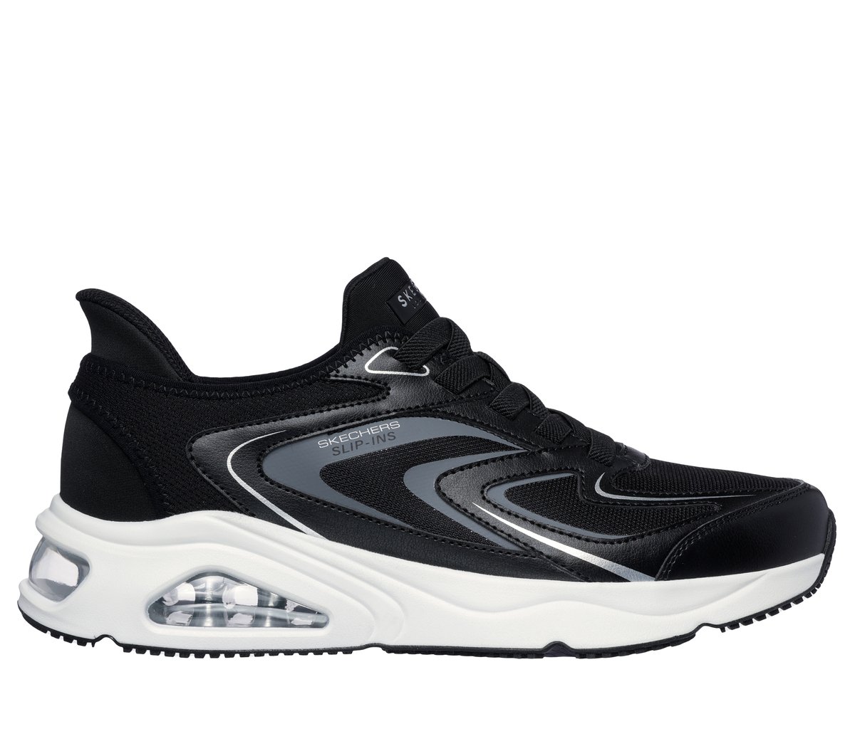 スケッチャーズ SKECHERS ウォーキングシューズ メンズ スリップインズ トレスエア ウノ ビジョンエアリー 183083-BLK run スケッチャーズ スリップインズ：トレスエア ウノ - ビジョンエアリー