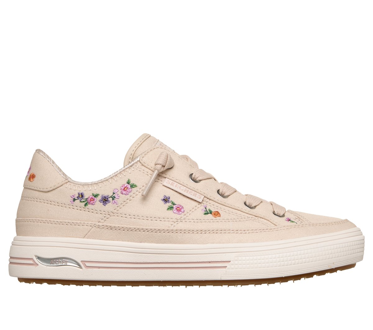 Skechers Dames Arch Fit Arcade - Subtle Bouquet CM Zwart, Maat 35, Vegan, Mag in de wasmachine, Medium