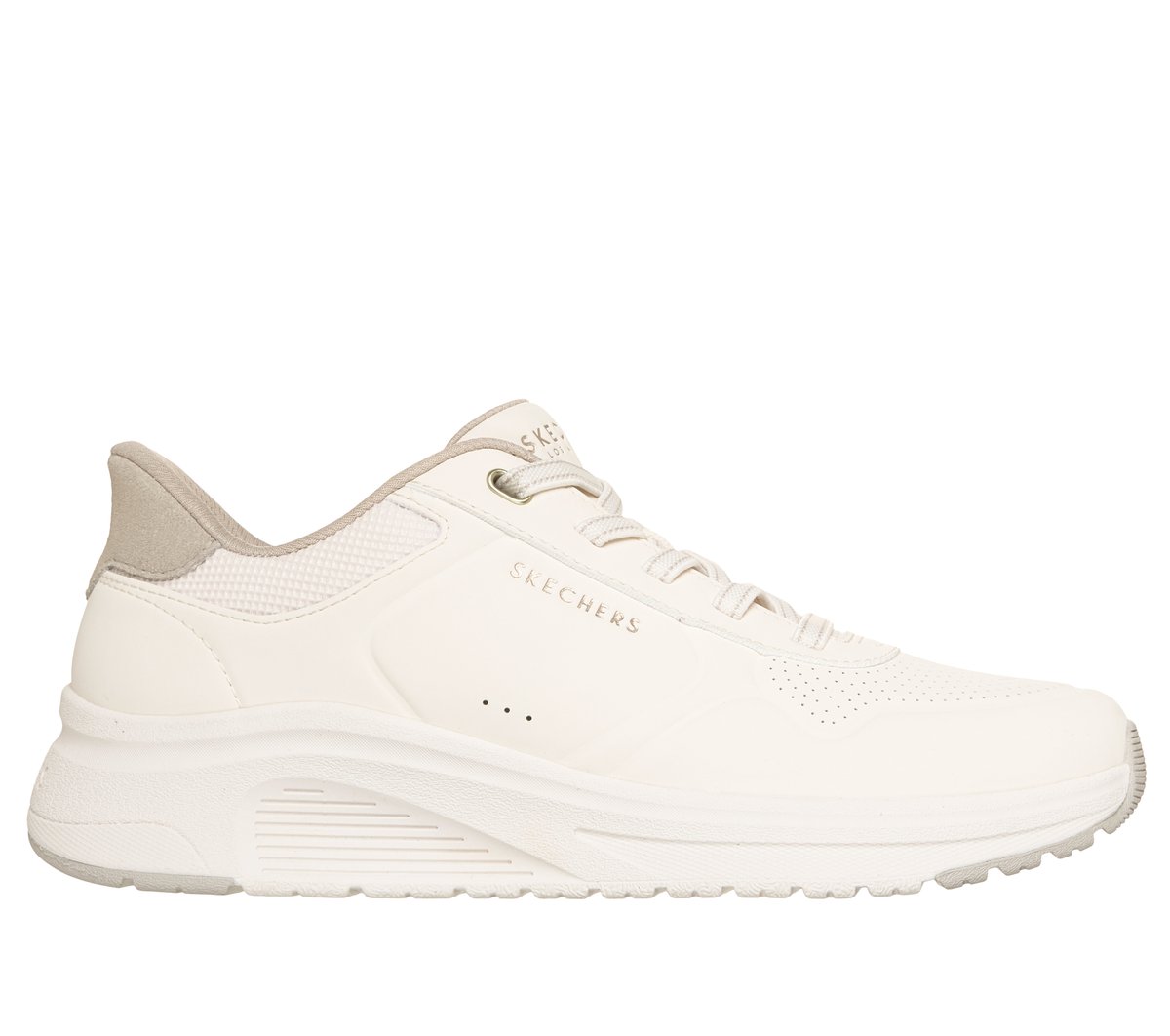 Skechers Slip-ins: UNO Lite 2 - New Arc Chaussures Moyen Width en Blanc Cassé, Pointure 42