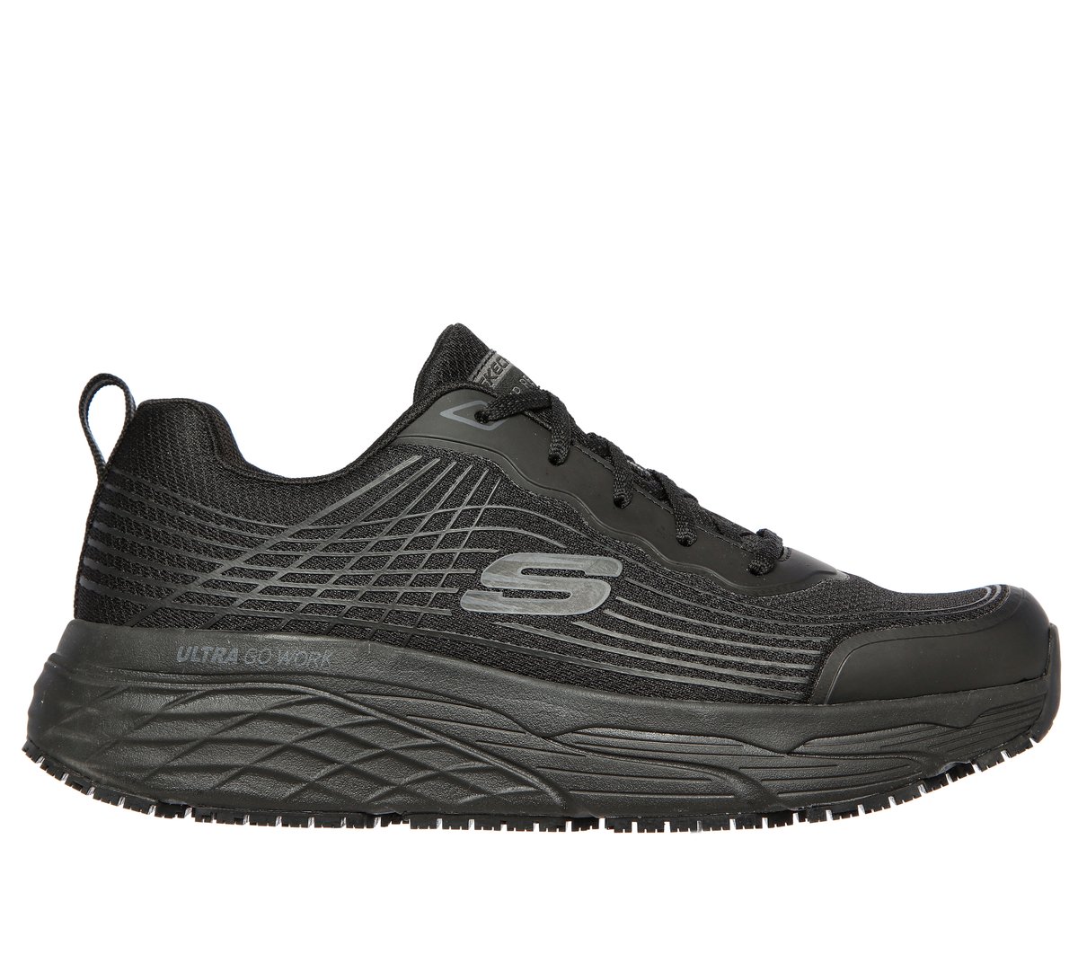 Skechers mężczyźni Work: Max Cushioning Elite SR - Rytas w Czarny, Rozmiar 44 Sneakersy