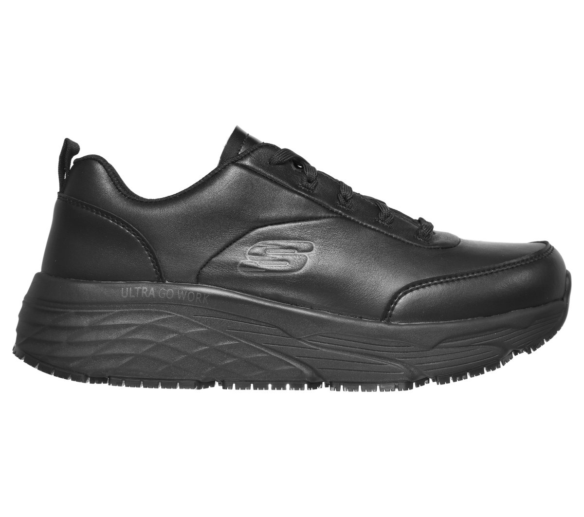 Skechers Heren Work RF: Max Cushioning Elite SR - Filchner CM Zwart, Maat 39.5, Medium