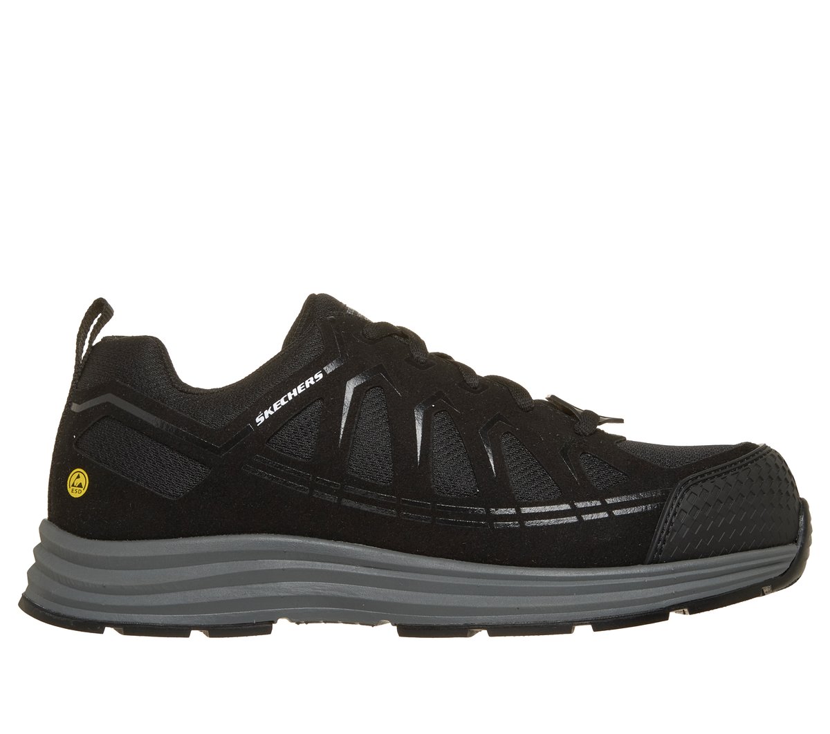 Skechers Heren Work: Malad II Comp Toe CM Zwart, Maat 39.5, Medium