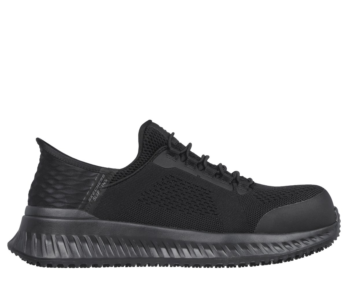 Skechers mężczyźni Slip-ins Work: Tilido - Fletchit w Czarny, Rozmiar 41 Sneakersy