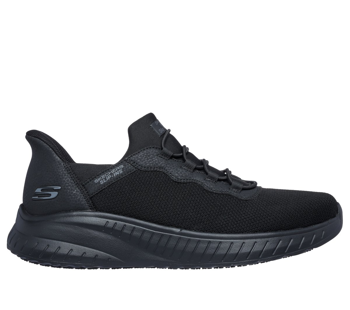 Skechers Heren Slip-ins Work: Squad Chaos SR - Stivig CM Zwart, Maat 39.5, Medium