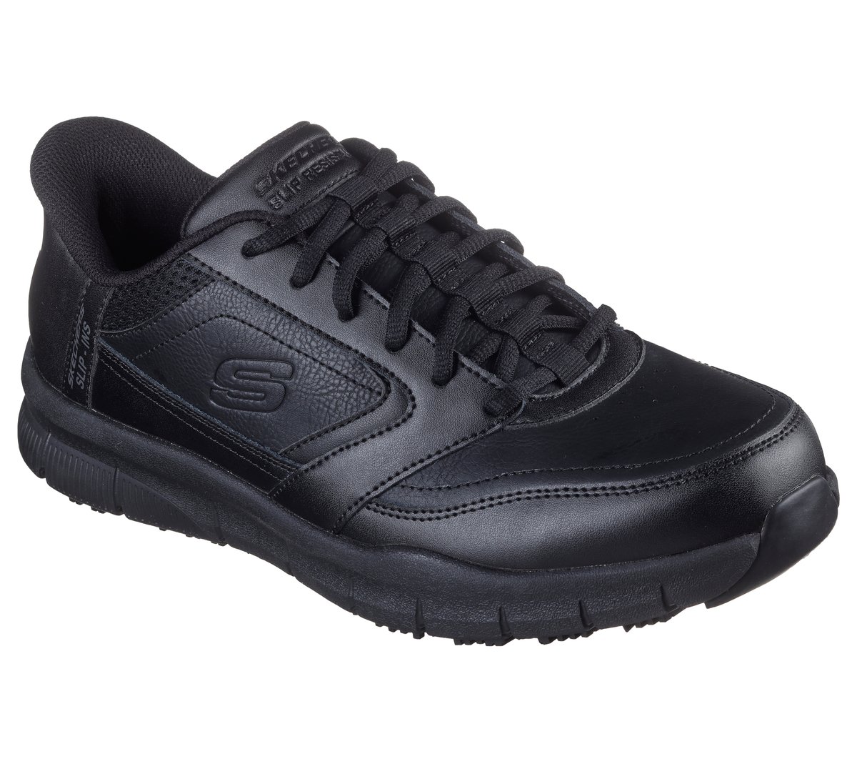 Skechers Slip-ins Work Slip-Resistant: Nampa - Portar - BLACK