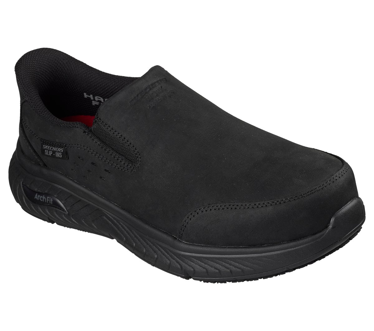Skechers Slip-ins Work Slip-Resistant: Arch Fit Crosser - BLACK