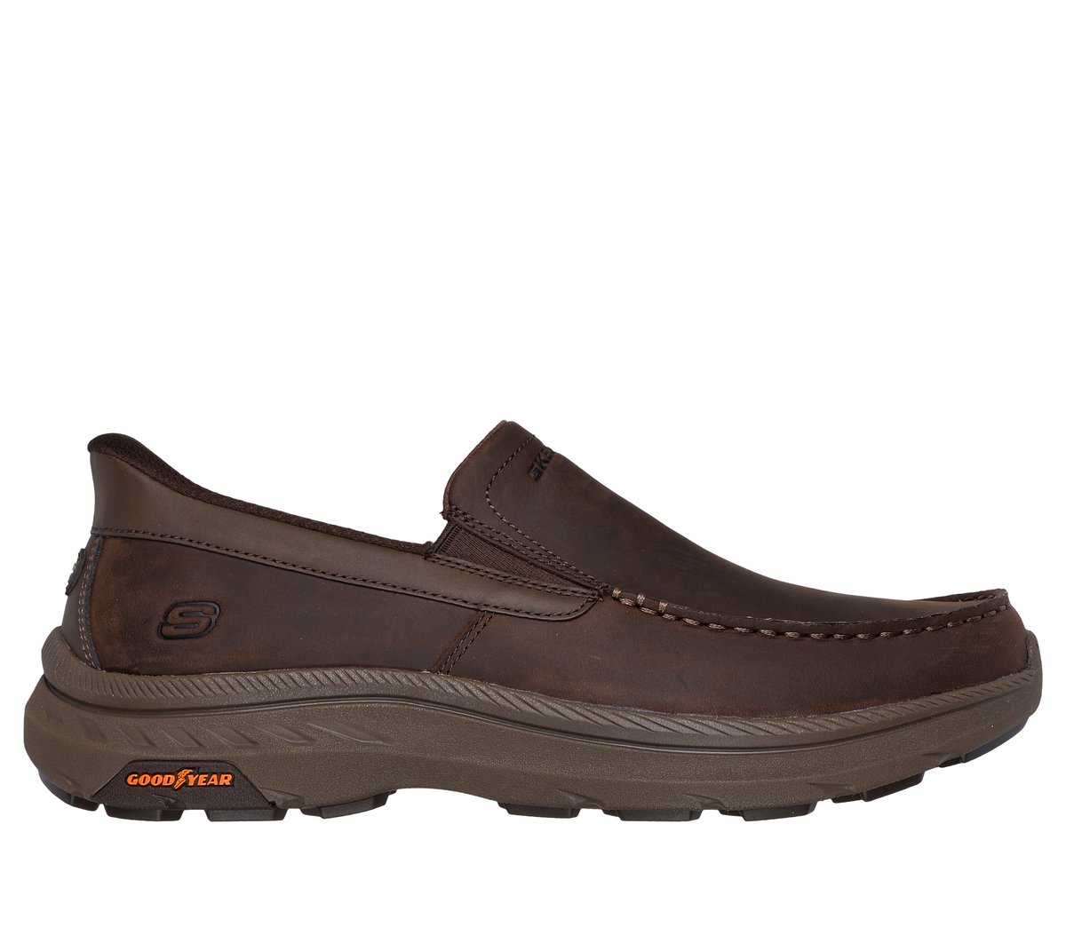 Skechers Heren Slip-ins Relaxed Fit: Pollard - Osgood CM Cacao, Maat 39.5, Medium