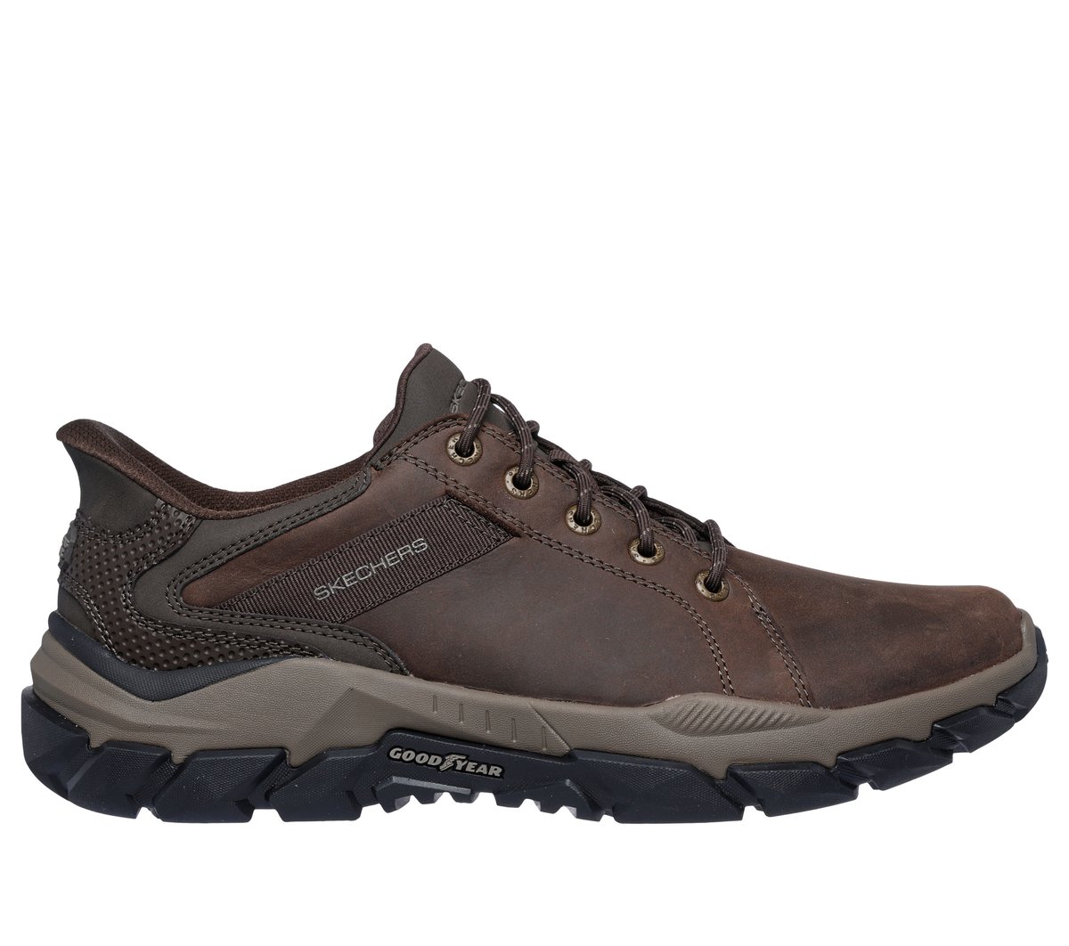 Skechers Herren Slip-ins Relaxed Fit: Santoro - Rowdy Sneaker in Braun, Größe 48.5