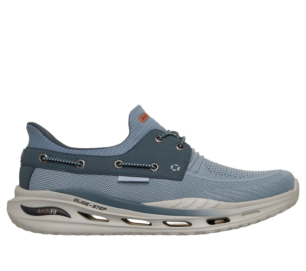 Skechers Herren Slip-ins Relaxed Fit: Arch Fit Orvan - Starport Sneaker in Blue, Größe 48.5, Waschmaschinenfest