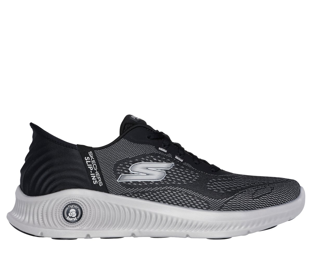 Skechers Slip-ins: GO WALK Anywhere - Worldwide - BLACK / GRAY