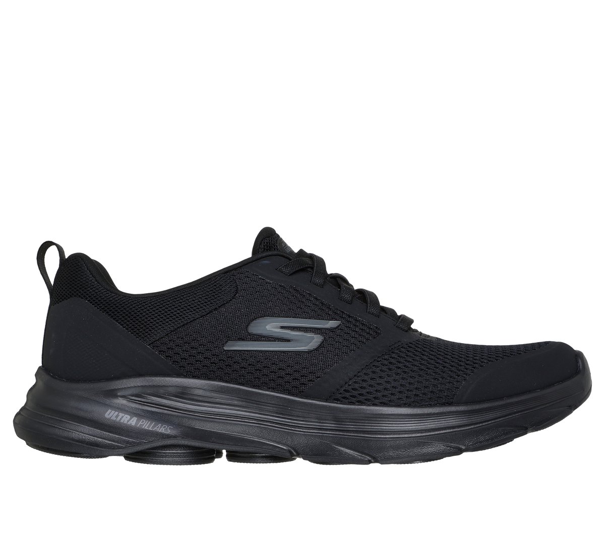 Skechers Heren GO Walk 8 - Idris CM Zwart, Maat 39.5, Vegan, Mag in de wasmachine, Medium