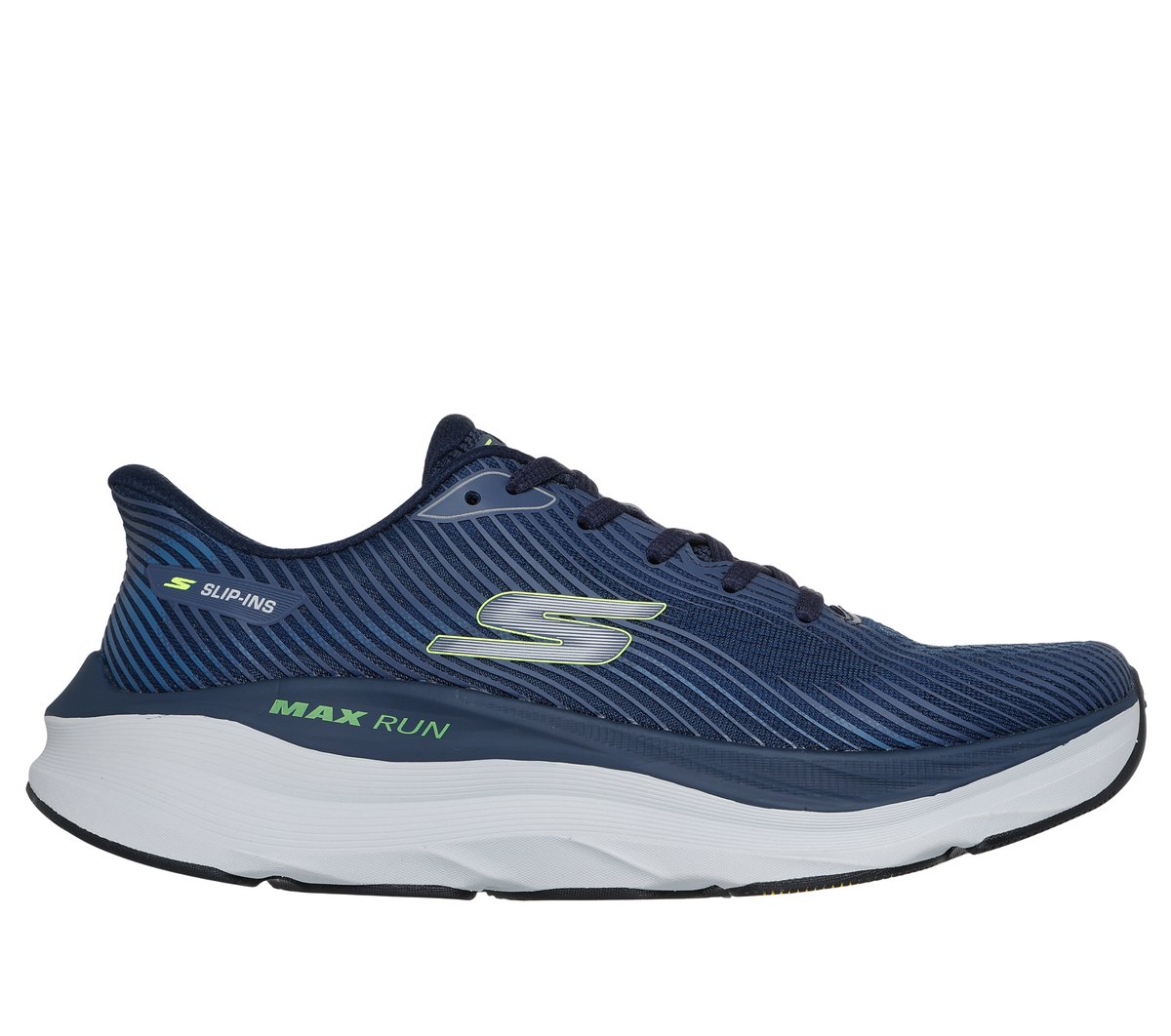 Skechers mężczyźni Slip-ins: MaxRun - Echoridge w Granatowy, Rozmiar 44.5, Vegan, Nadają się do prania w pralce Sneakersy
