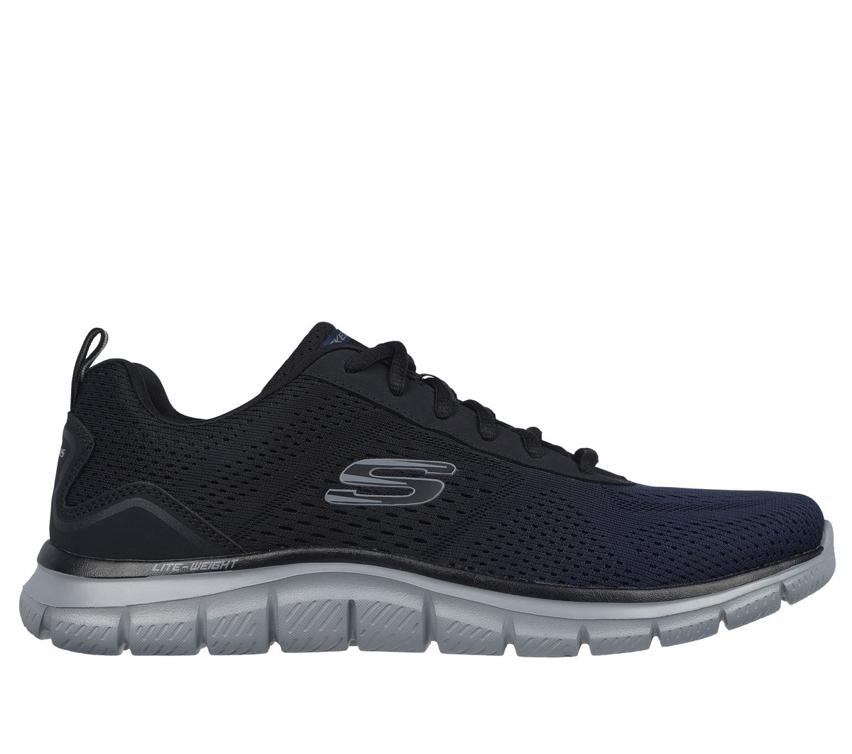 Skechers Heren Track - Ripkent CM Zwart/Houtskool, Maat 39, Vegan, Medium