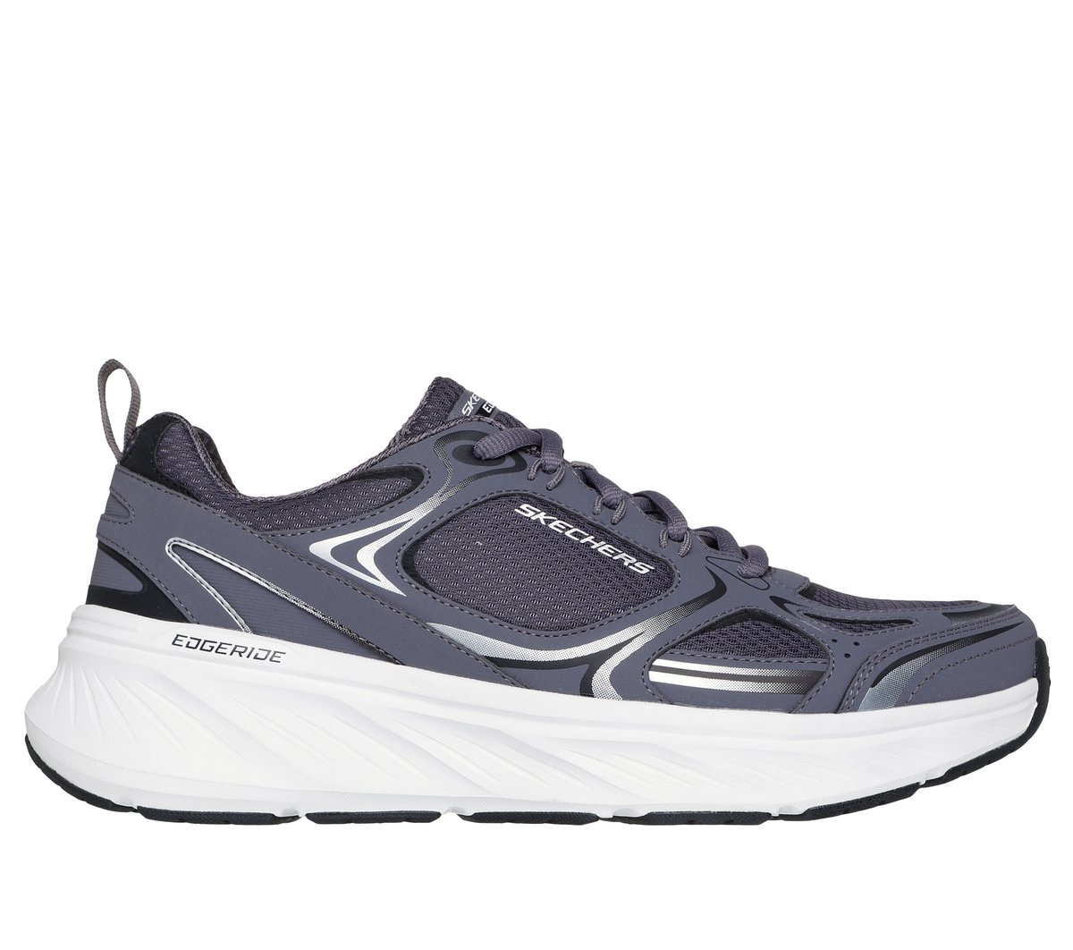 Skechers Relaxed Fit: Edgeride - Exodis Sneaker in Grau, Größe 48.5, Vegan, In der Maschine waschbar
