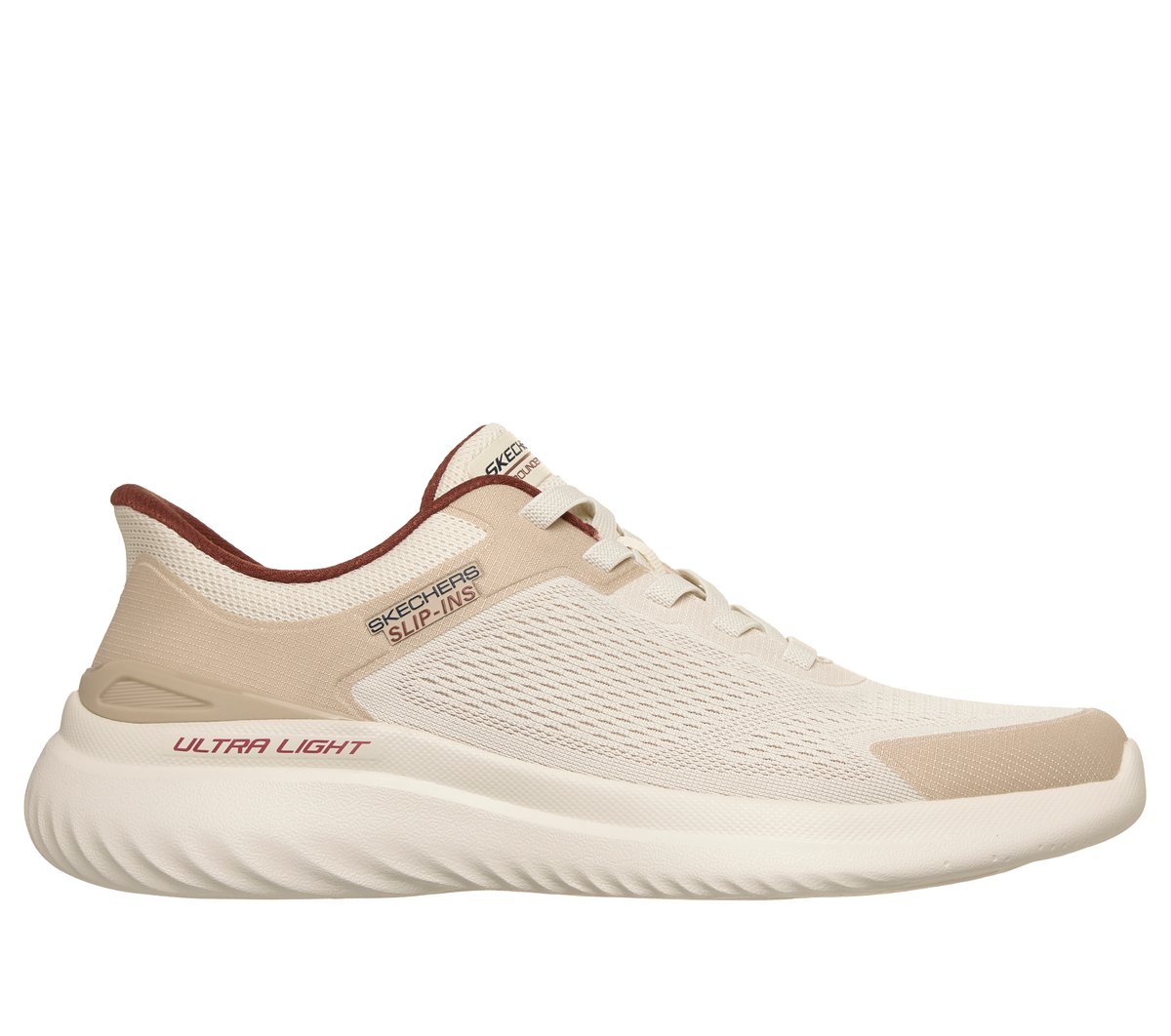 Skechers Heren Bounder 2.0 - Torvan CM Rood/Zwart, Maat 39, Vegan, Mag in de wasmachine, Medium