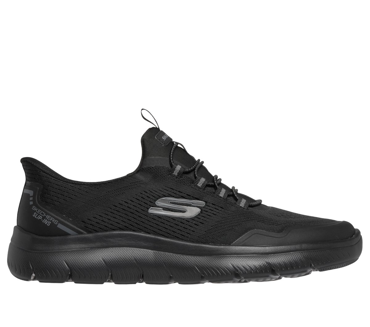Skechers mężczyźni Slip-ins: Summits -Top Rate w Czarny, Rozmiar 46, Vegan, Nadają się do prania w pralce Sneakersy
