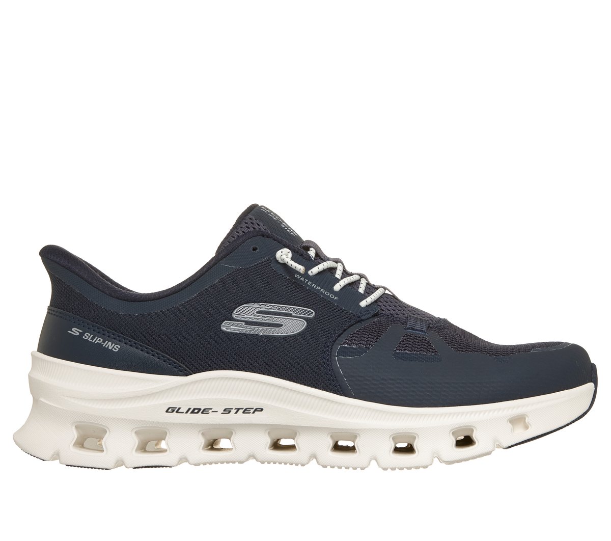 Skechers Slip-ins Waterproof: Glide-Step Pro - Rainpartner Sneaker in Marine, Größe 48.5, Vegan