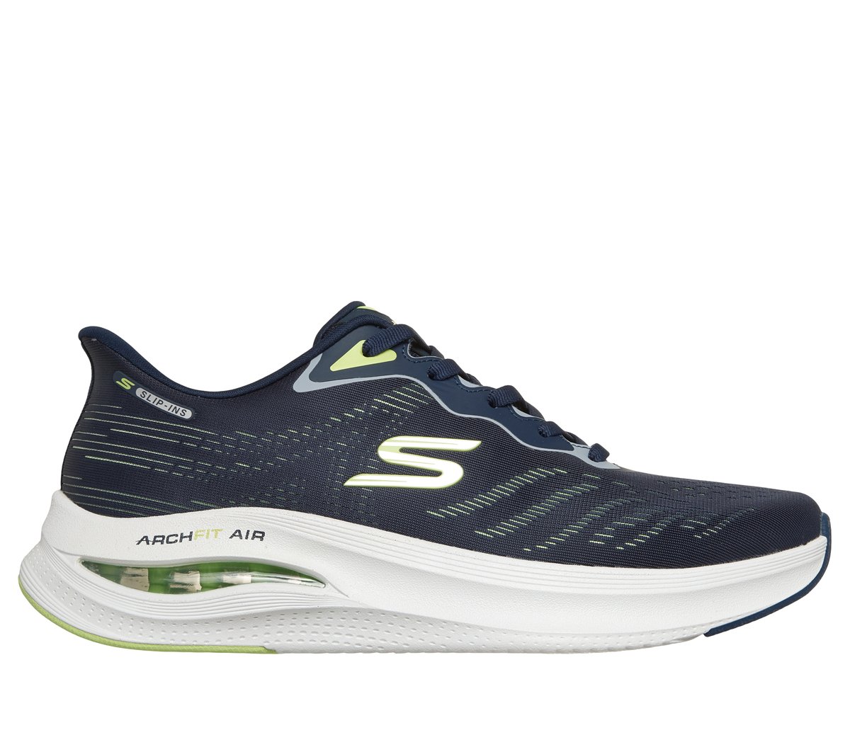 Skechers Herren Slip-ins: Arch Fit Skech-Air - Zoryn Sneaker in Weiss/Blue, Größe 48.5, Vegan