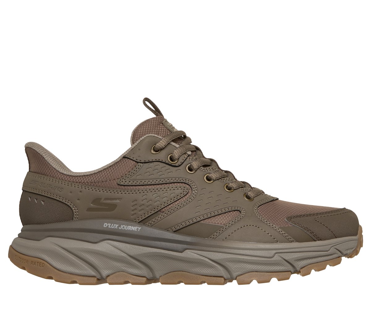 Skechers Heren Slip-ins Relaxed Fit: D'Lux Journey - Sand Point Creek CM Olijf, Maat 39, Medium