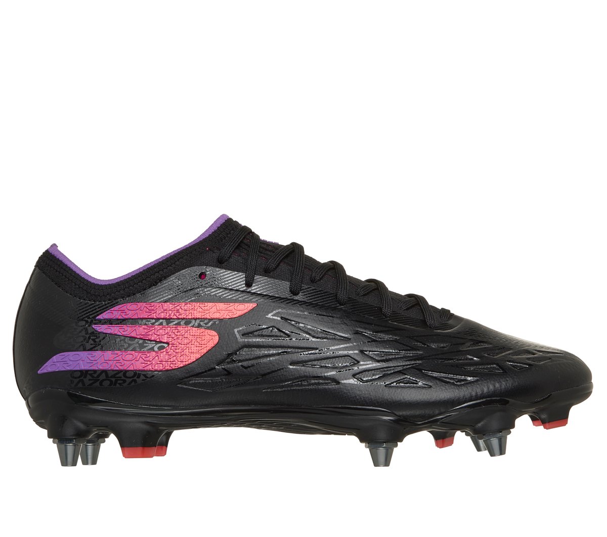 Skechers Heren Razor 2 Elite SG CM Zwart/Purper, Maat 38.5, Hyper Burst, Medium