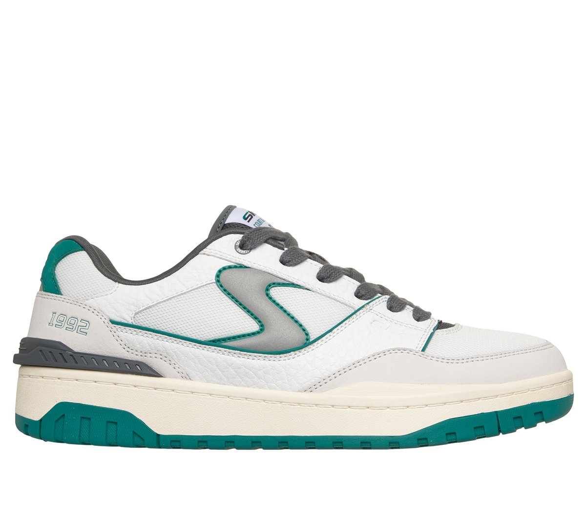 Skechers S-1992 - Flector Sneaker in Weiss/Grün, Größe 48.5