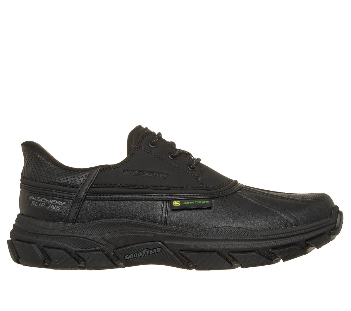SKECHERS スリップインズ サンダル JOHN DEERE 黒 27cm Skechers Slip-ins John Deere Waterproof Relaxed Fit: Respected