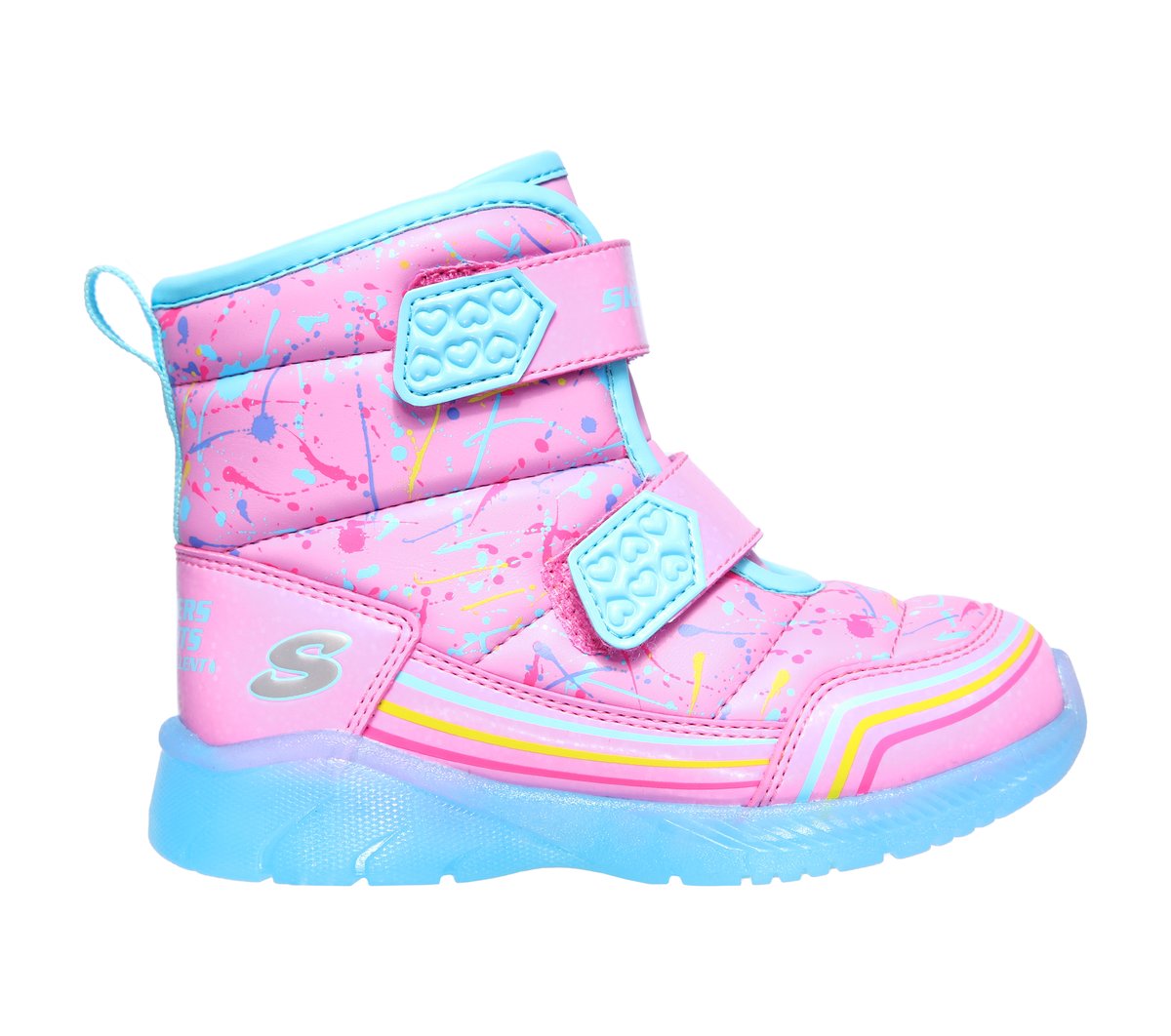 Skechers Illumi-Brights - Power Paint Shoes em Rosa, Tamanho 28
