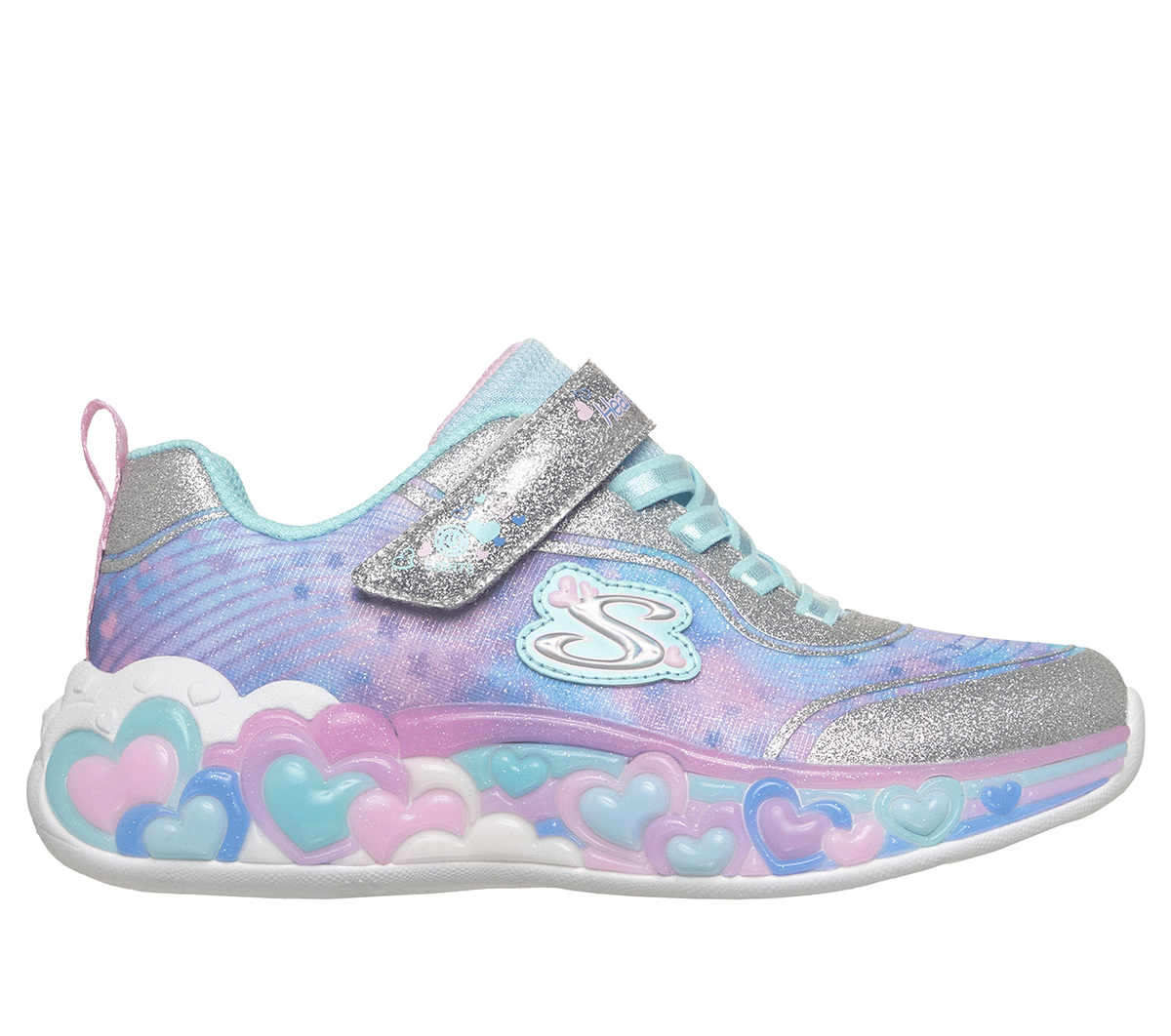 Skechers meisjes S-Lights: Eternal Heart Lights CM Zilver, Maat 32, Medium