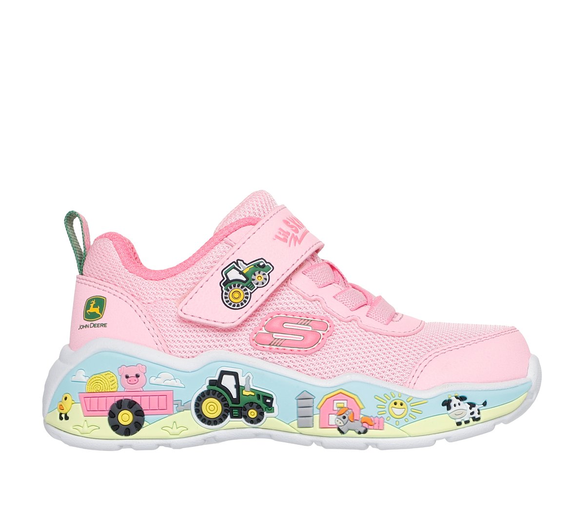 Skechers John Deere: Play Scene - Farm Girlie CM Roze, Maat 21, Mag in de wasmachine, Medium