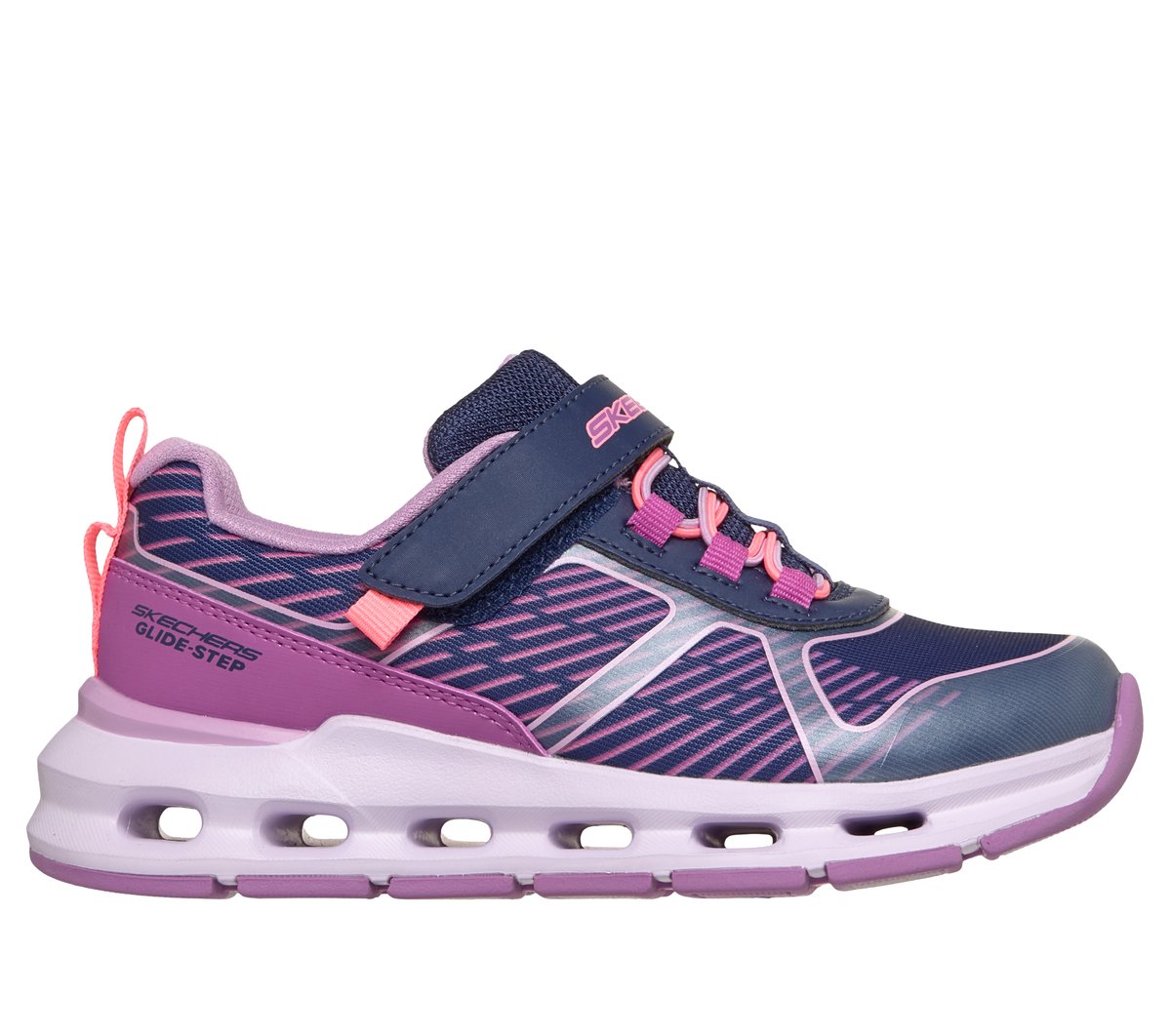 Skechers Dziewczęce Glide-Step Plus - Sprint Lines w Granatowy/Wielokolorowy, Rozmiar 31, Nadają się do prania w pralce Sneakersy