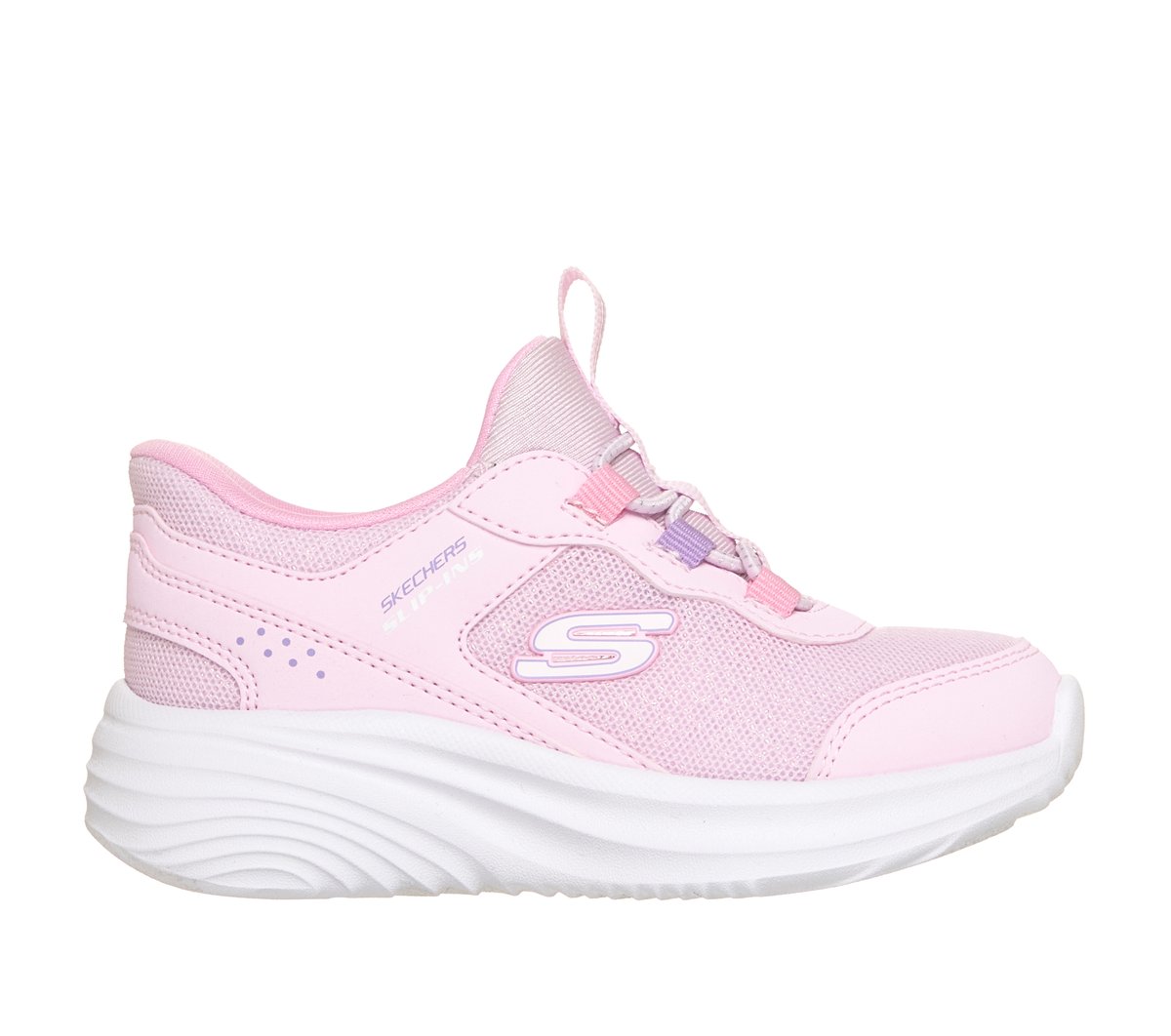 Skechers Dziewczęce Slip-ins: Bounder Pro - Step One w Jasny Rozowy, Rozmiar 26, Nadają się do prania w pralce Sneakersy