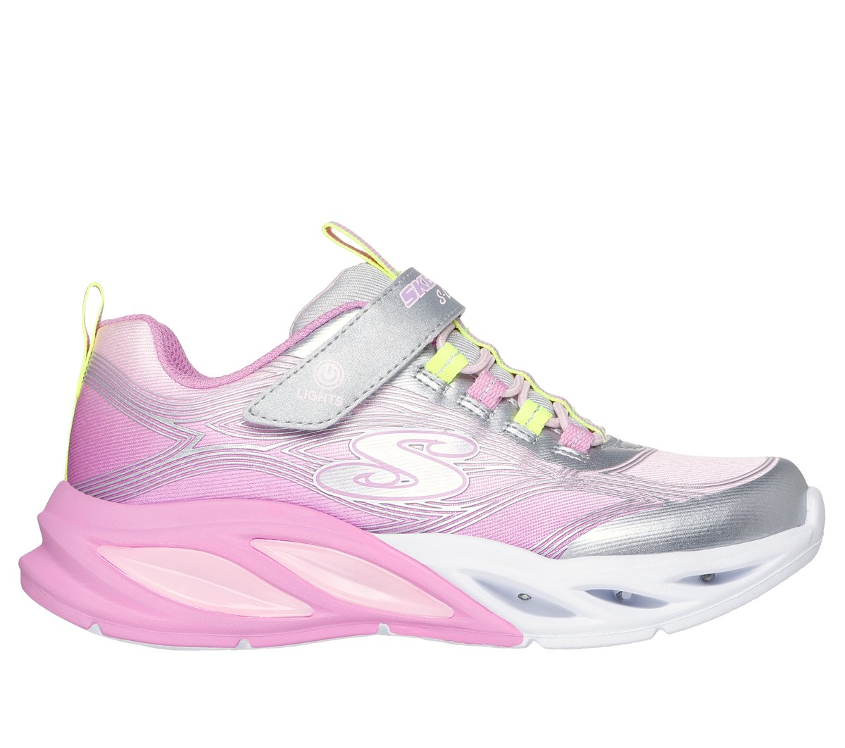 Skechers meisjes S-Lights: Cosmic Glow CM Zilver, Maat 32, Medium