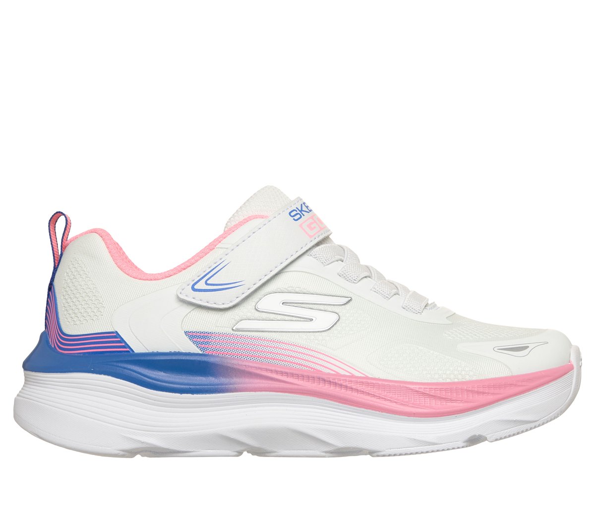 Skechers meisjes Max Run CM Wit, Maat 32, Mag in de wasmachine, Medium