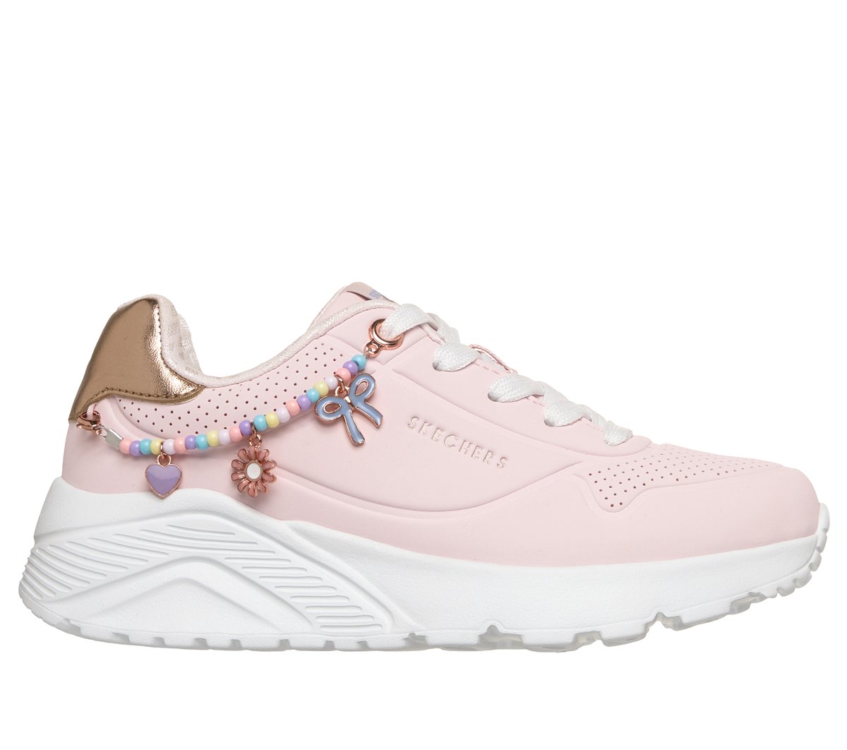 Skechers Dziewczęce UNO Lite - Charming Lite w Jasny Rozowy, Rozmiar 31, Nadają się do prania w pralce Sneakersy