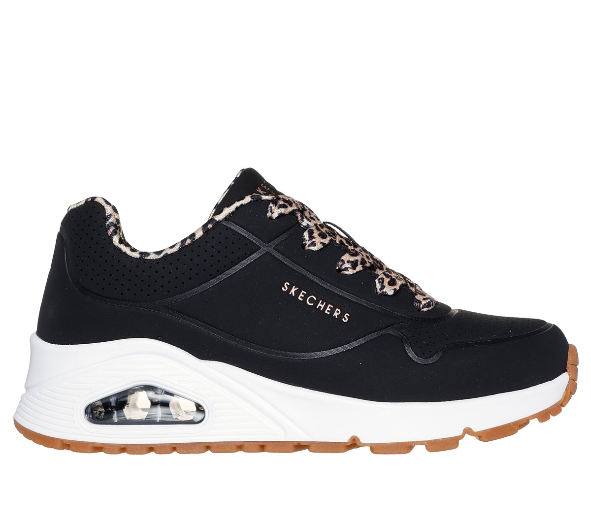 Skechers meisjes UNO Gen1 - Leopard Chic CM Zwart/Luipaard, Maat 32, Medium