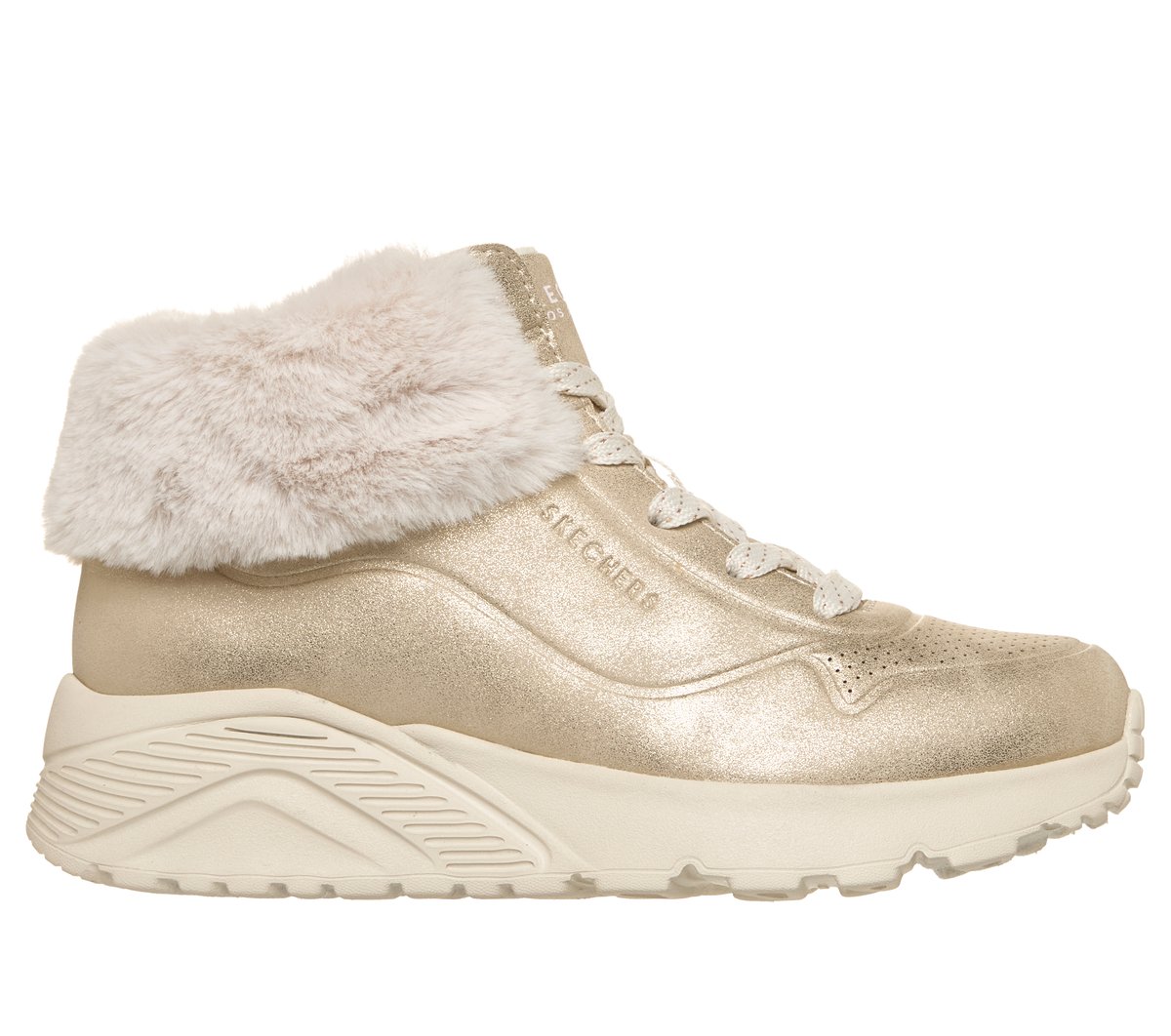 Skechers Mädchen UNO Lite - Cute Fur You Stiefel in Mauve, Größe 31, Waschmaschinenfest