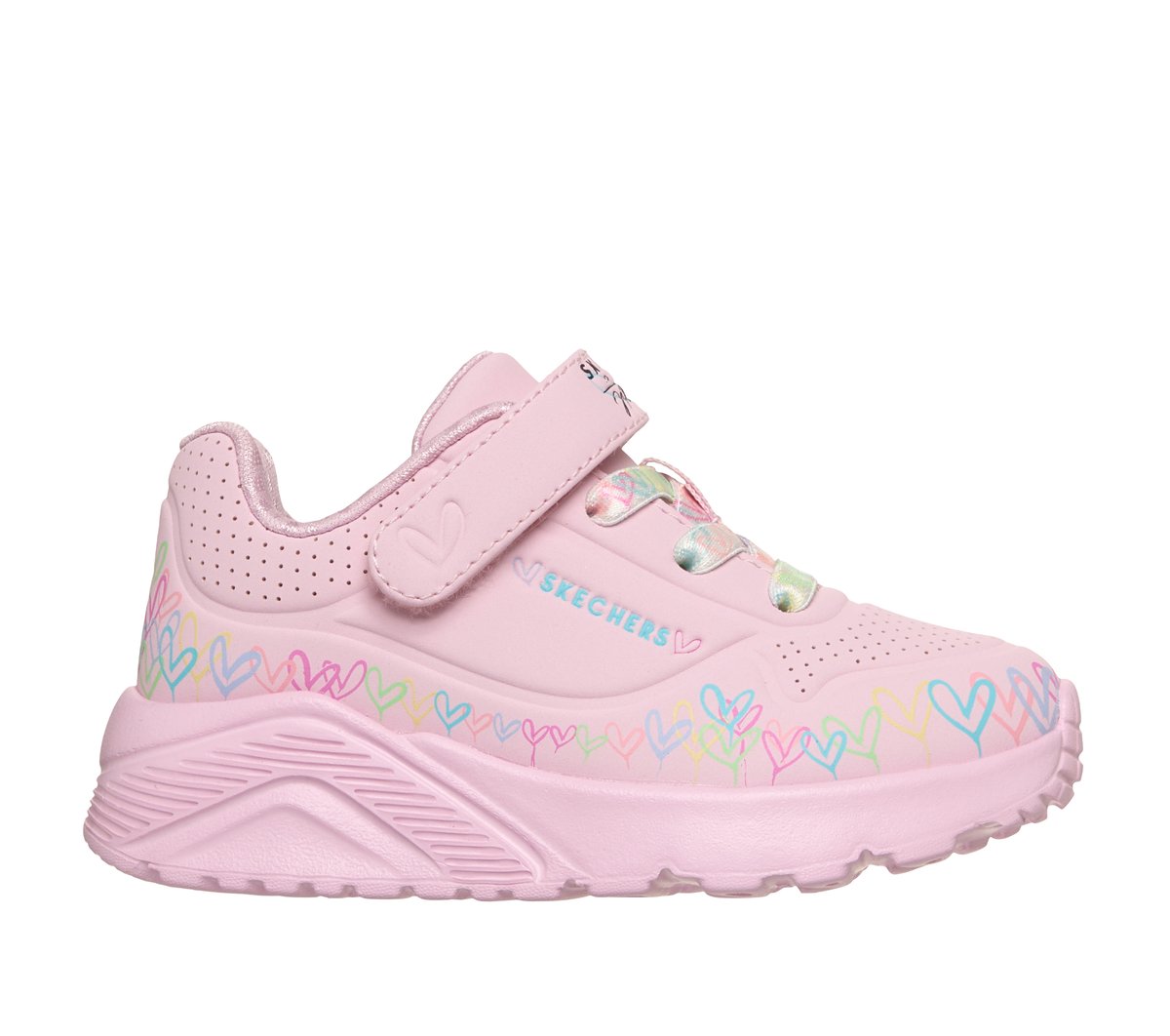Skechers JGoldcrown: UNO Lite - Heart Craze CM Wit, Maat 21, Mag in de wasmachine, Medium