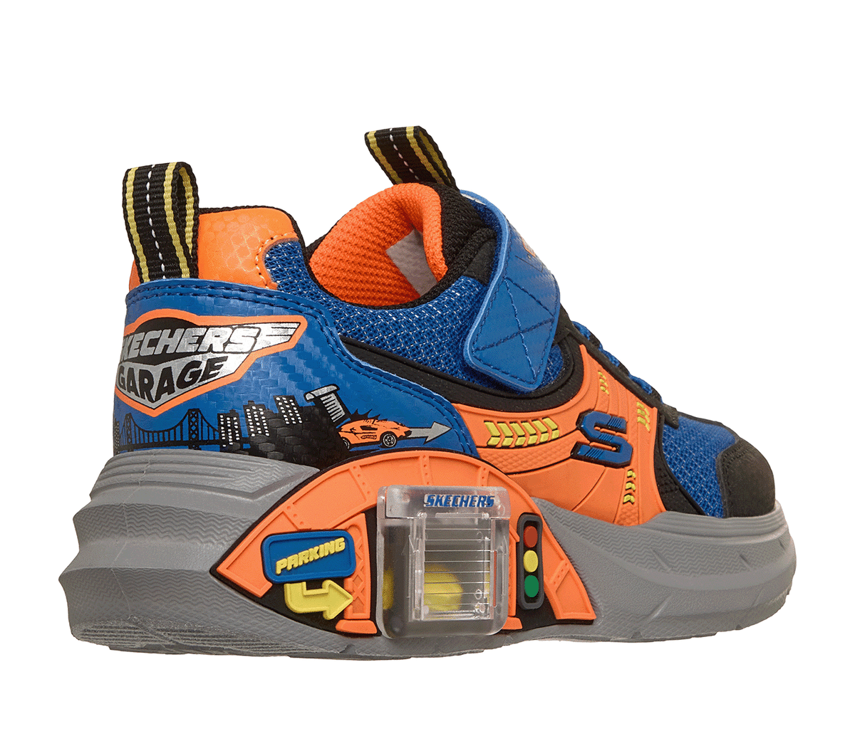 Skechers Jongens Garage CM Zilver/Zwart, Maat 32, Medium