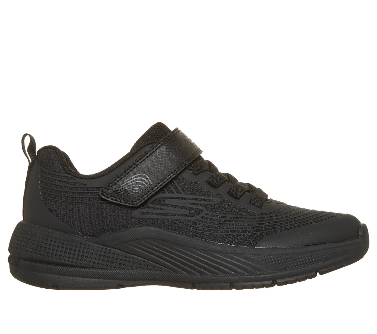 Skechers Microspec Advance Chaussures Moyen Width en Noir/Argent, Pointure 31, Lavable en machine