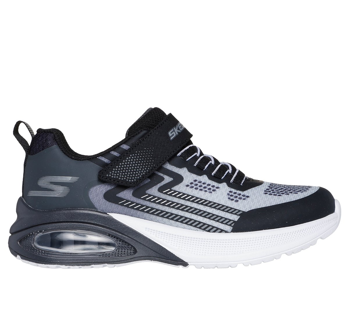 Skechers Jongens Microspec Max Advance CM Zwart/Houtskool, Maat 32, Medium