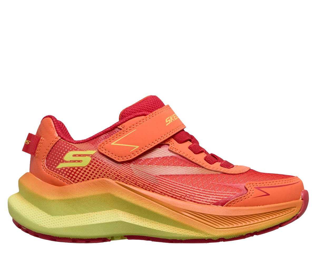 Skechers Jongens Max Cushioning Ascender CM Oranje, Maat 32, Mag in de wasmachine, Medium