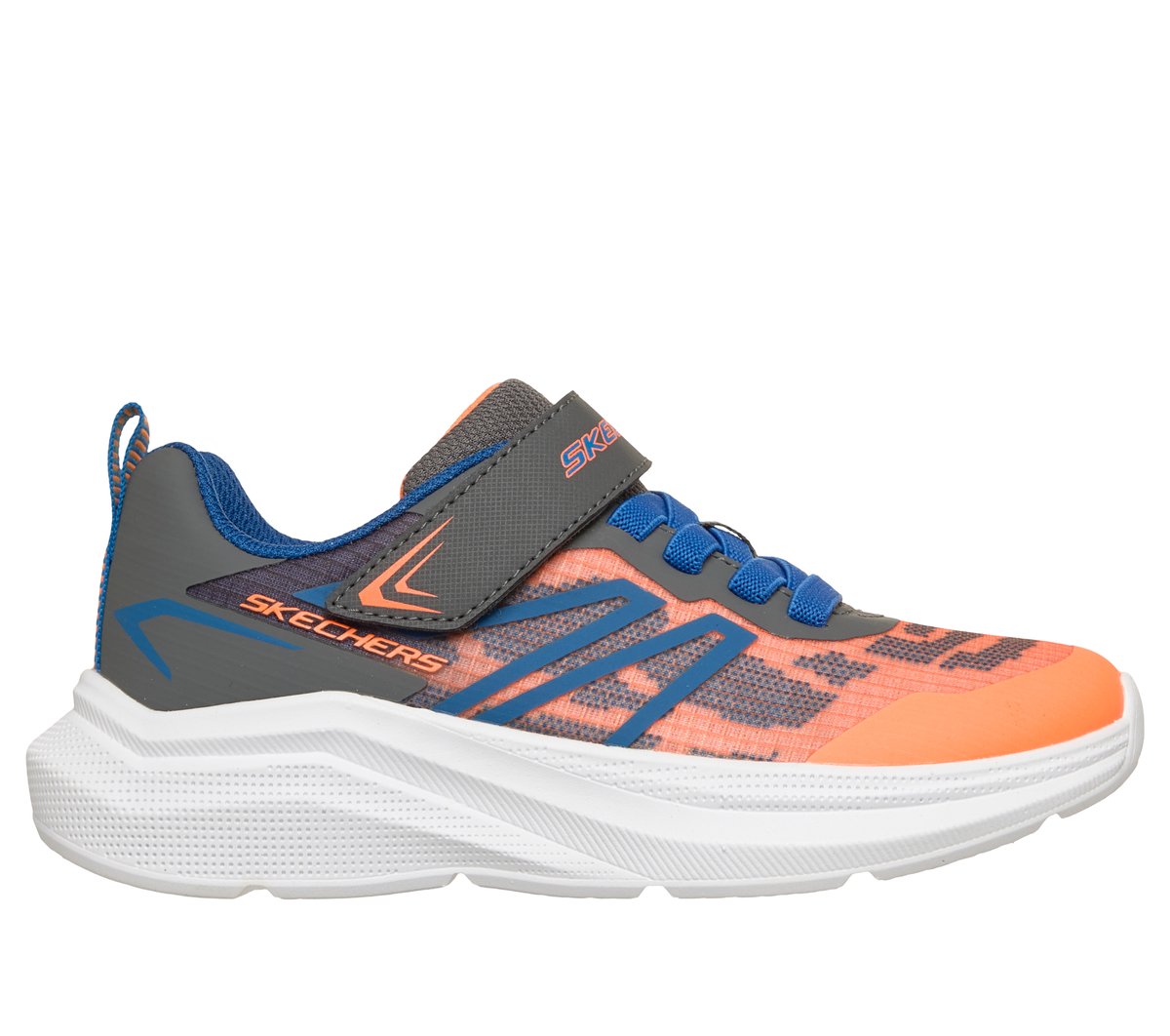 Skechers Jungen Microspec Velocity Sneaker in Orange/Gray , Größe 31, Waschmaschinenfest
