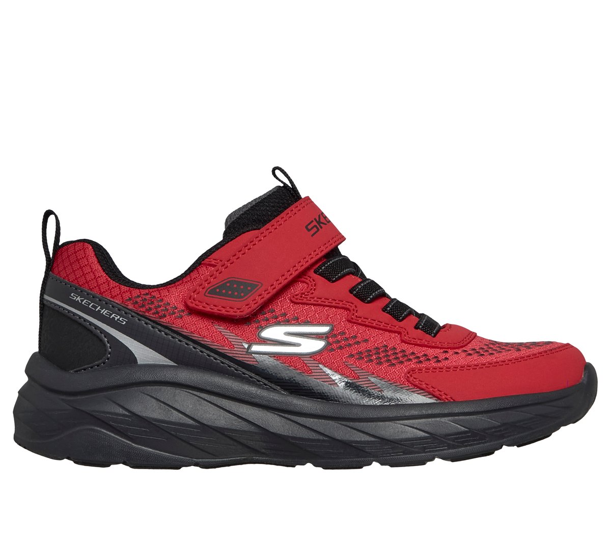 Skechers Jongens Boundless - Strike Flow CM Rood/Zwart, Maat 32, Mag in de wasmachine, Medium