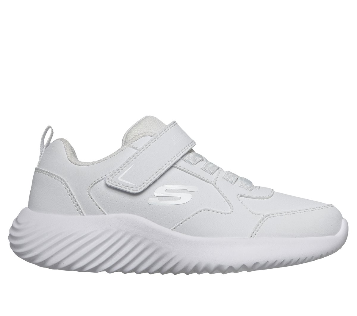 Skechers Jungen Bounder - Power Study Sneaker in Weiss/Blue, Größe 31