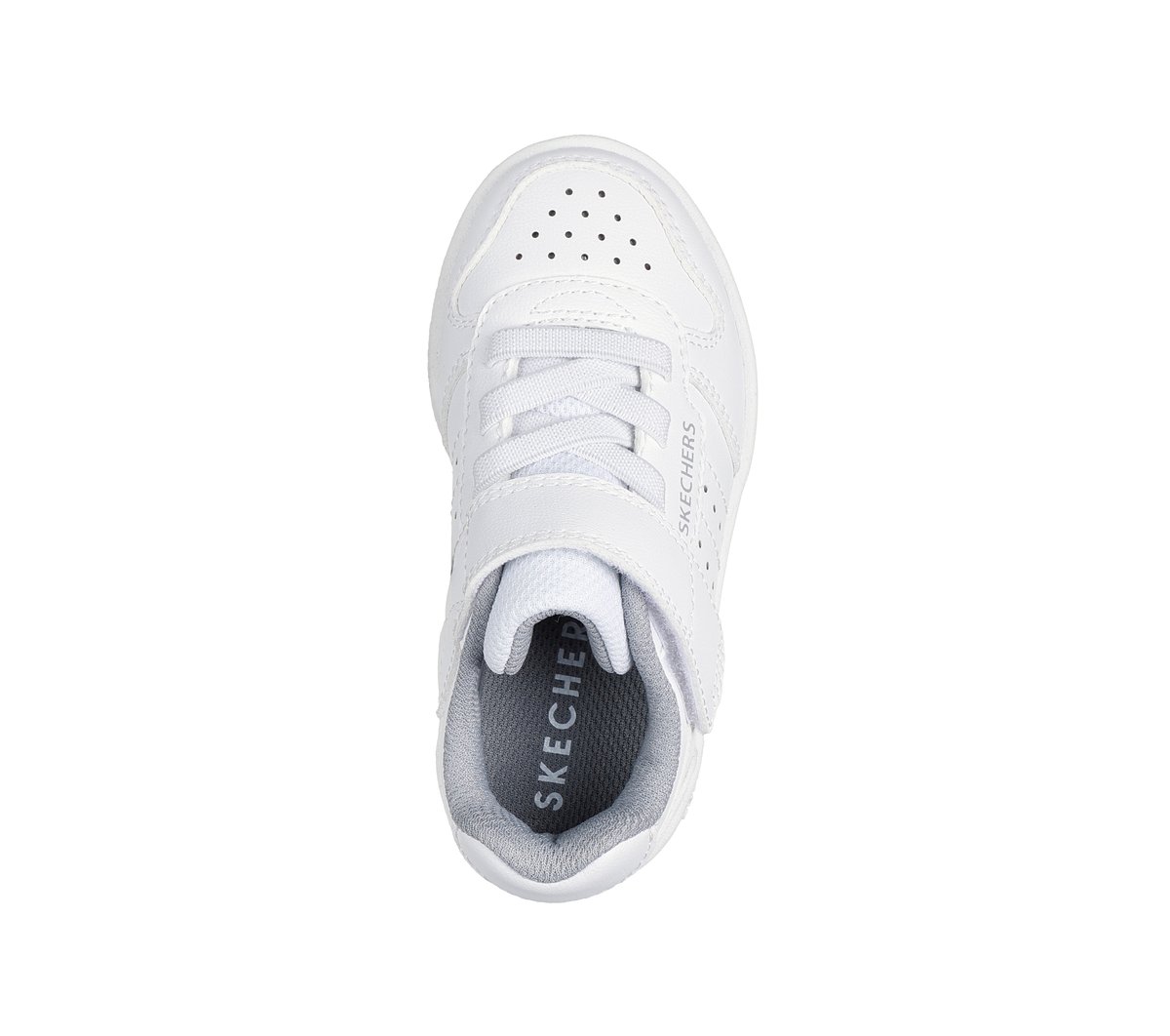 SKECHERS QUICK-FIT ホワイト スニーカー リラックスドフィット：スケッチャーズ デラックスウォーカー