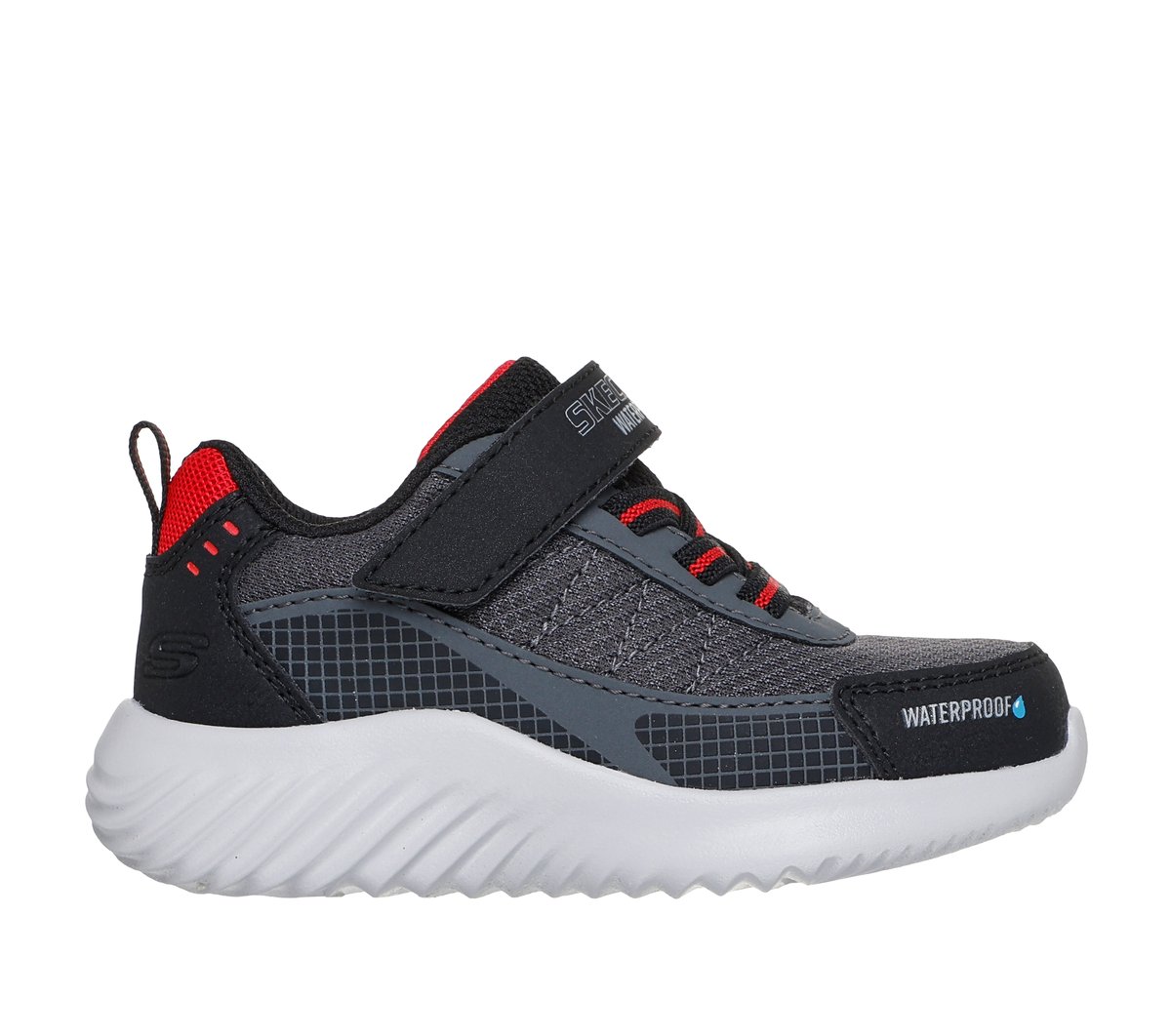 Skechers Waterproof: Bounder - Venture Squad CM Zwart/Houtskool, Maat 21, Medium