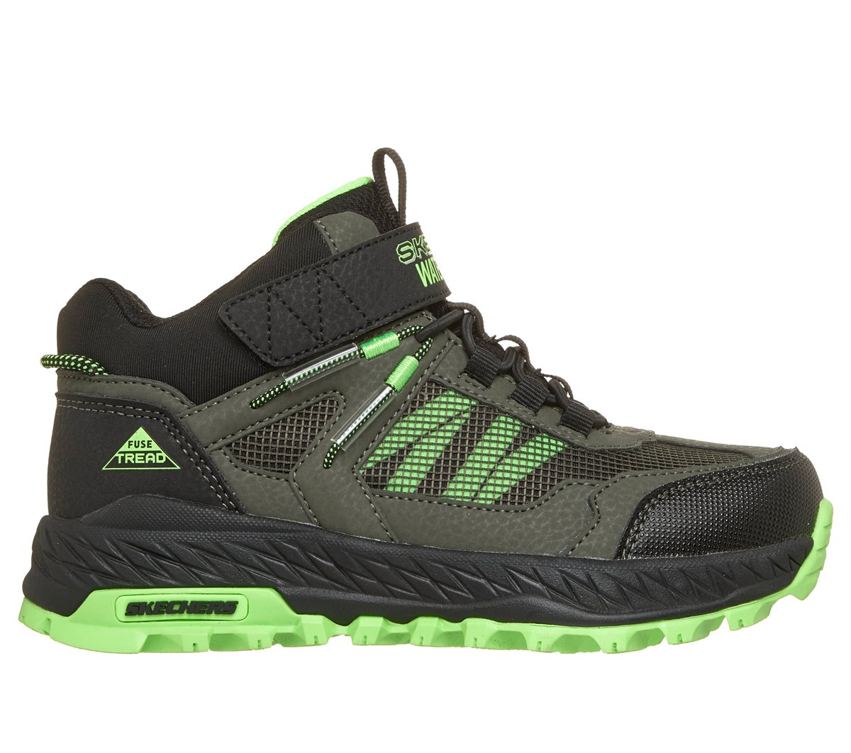 Skechers Jongens Waterproof: Fuse Tread - Canyon Core CM Zwart/Limoen, Maat 32, Medium